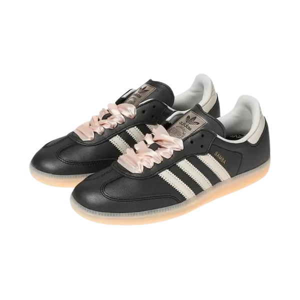 Adidas Samba OG Black Pink Ribbon Laces