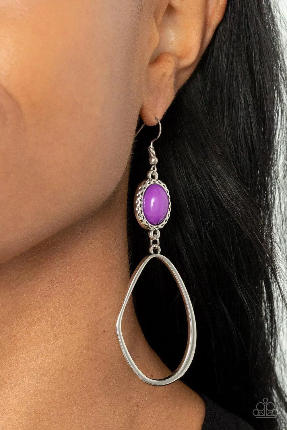 Adventurous Allure Purple Earrings - Paparazzi Accessories