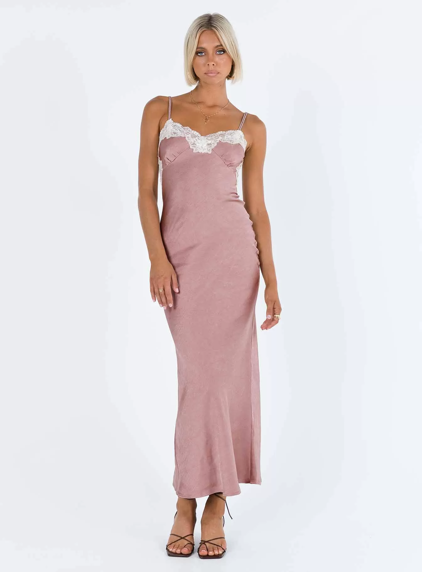 Alexina High Back Maxi Dress Pink