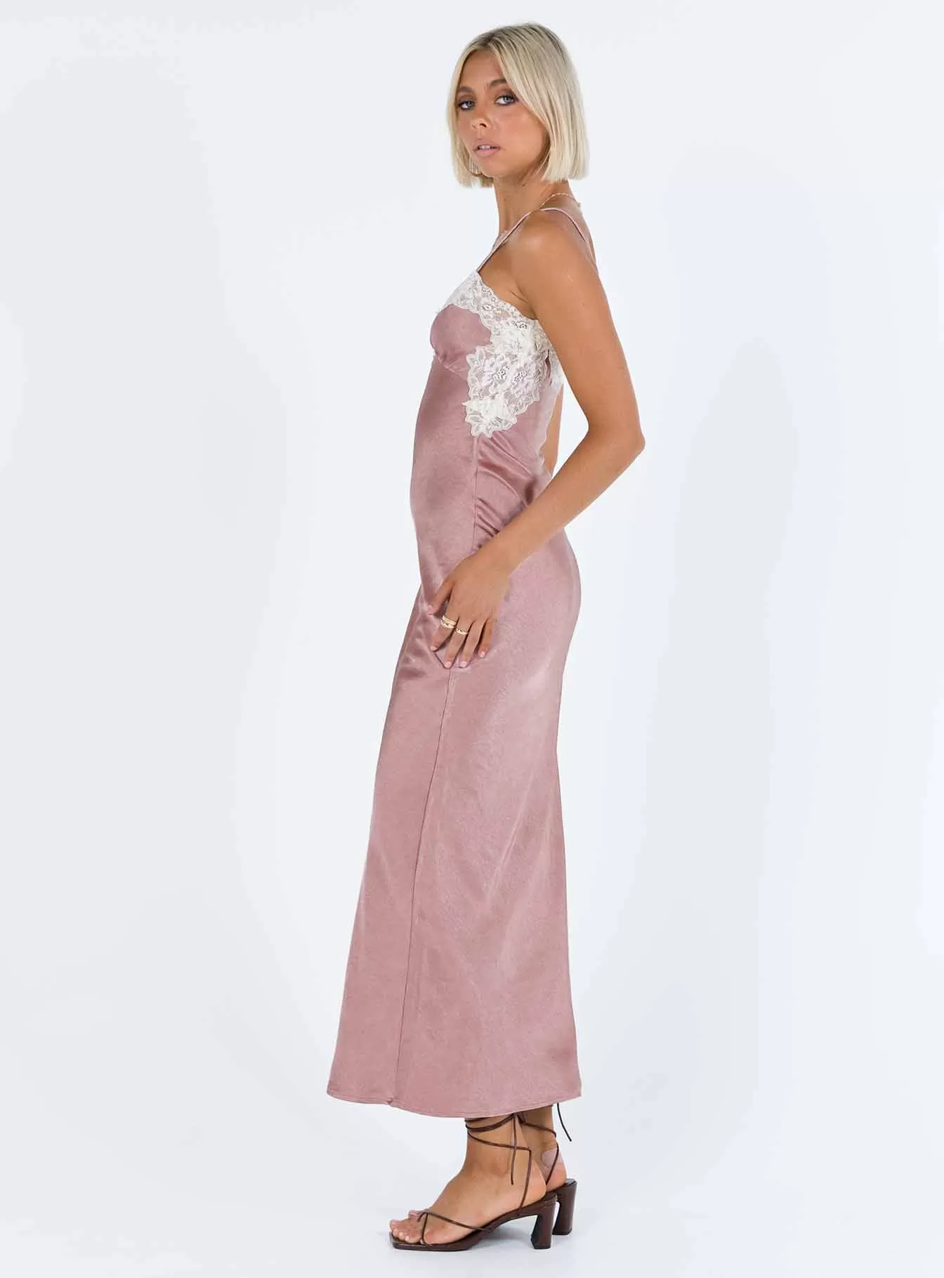 Alexina High Back Maxi Dress Pink