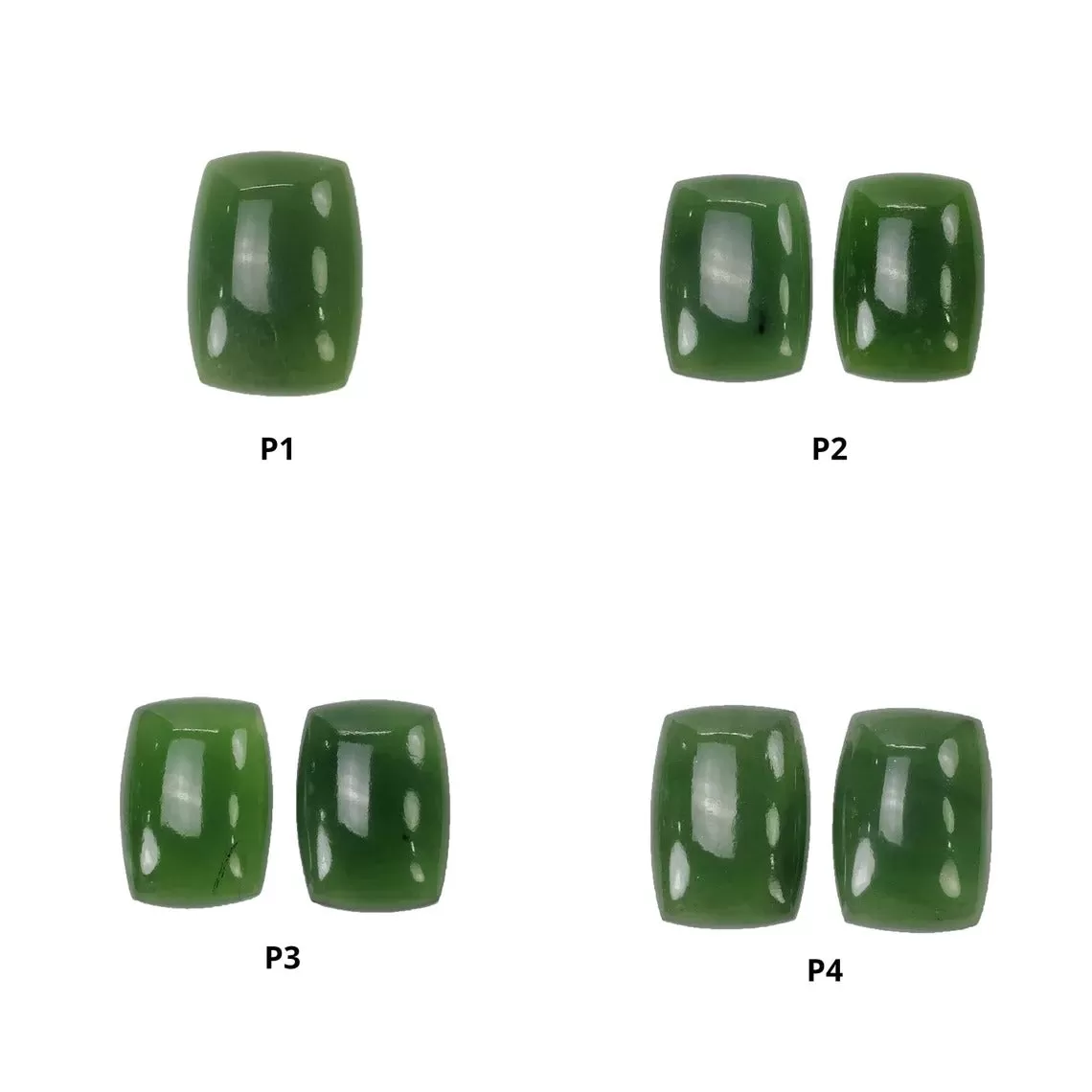 ANTIGORITE SERPENTINE Gemstone Cabochon : Natural Untreated Serpentine Cushion Shape Cabochon 1pcs & Pair