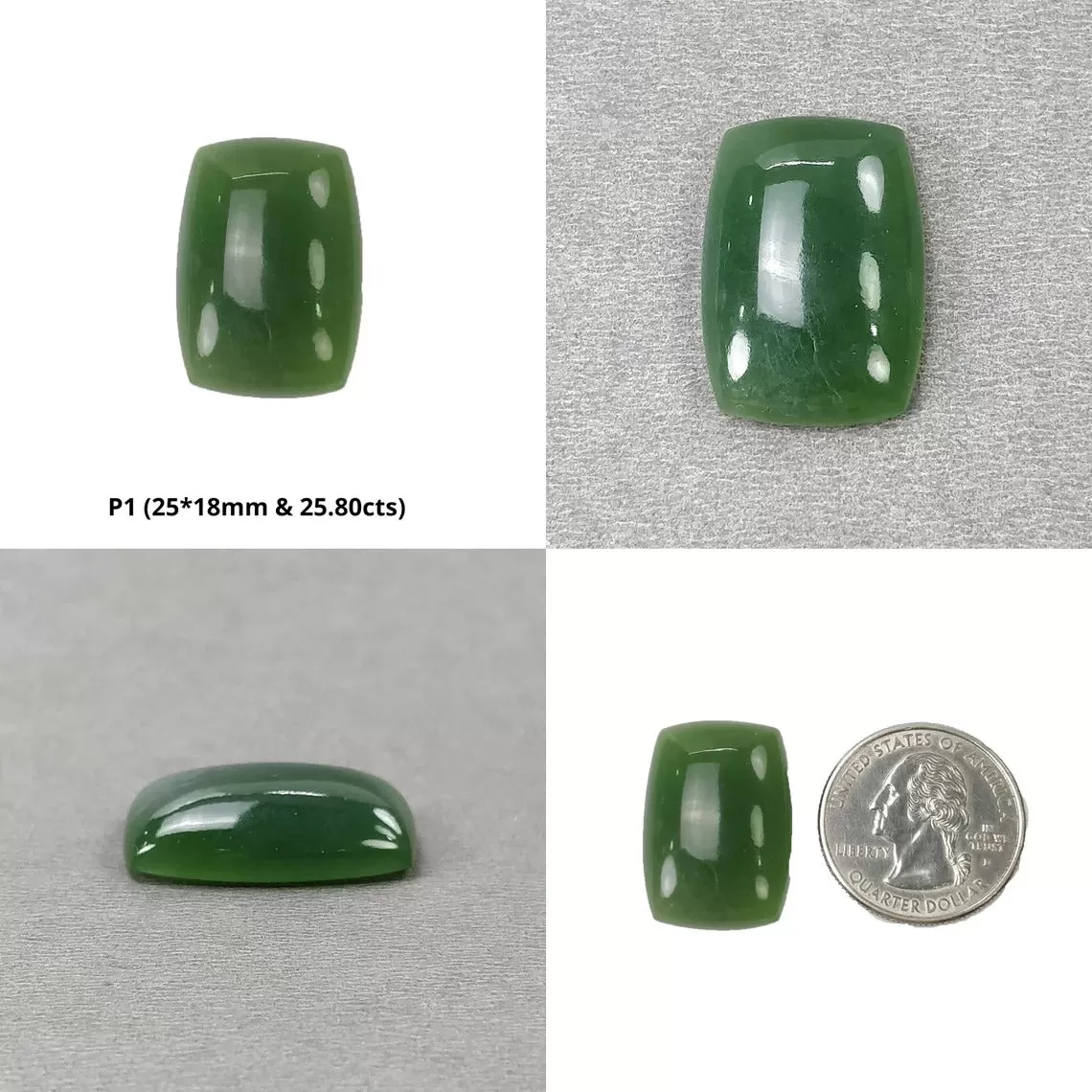 ANTIGORITE SERPENTINE Gemstone Cabochon : Natural Untreated Serpentine Cushion Shape Cabochon 1pcs & Pair