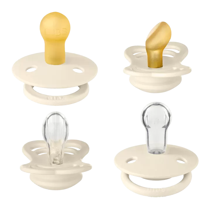 BIBS Try-It Collection Pacifiers (Size 1) - Ivory