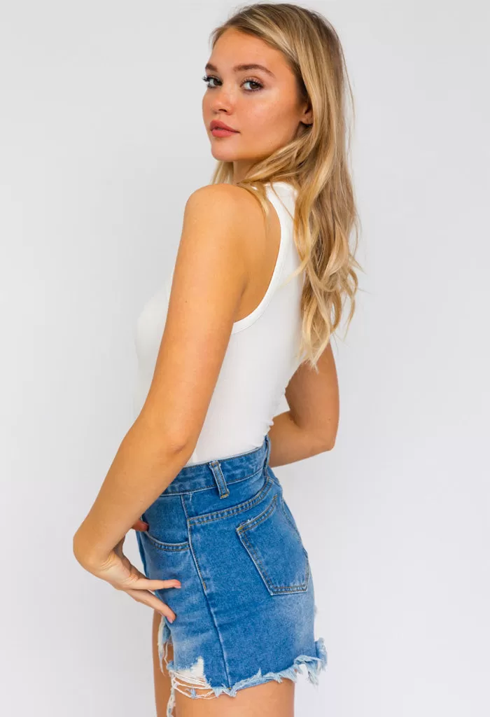 Brooke Bodysuit-White