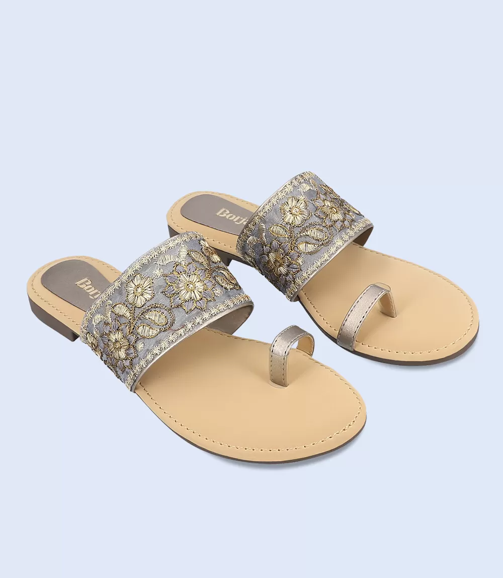 BW7506-GREY-Women Casual Chappal