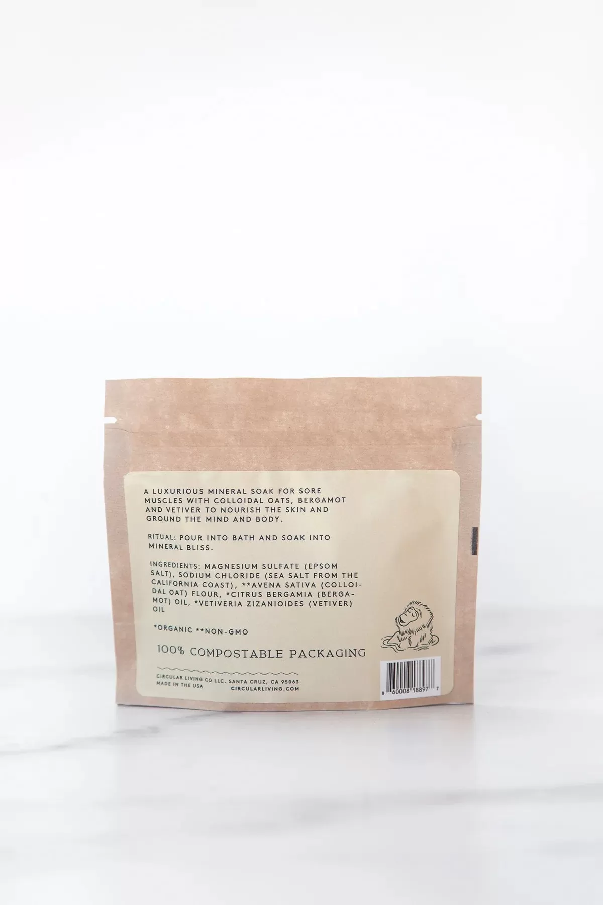 Circular Living :: Mineral Bath Soak Sachet, Vetiver & Bergamot