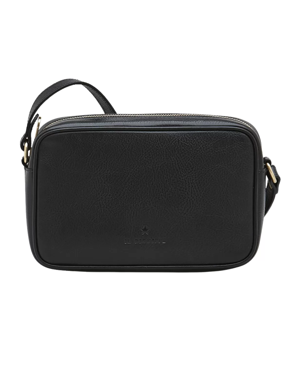 Cowhide Crossbody Bag (Black)