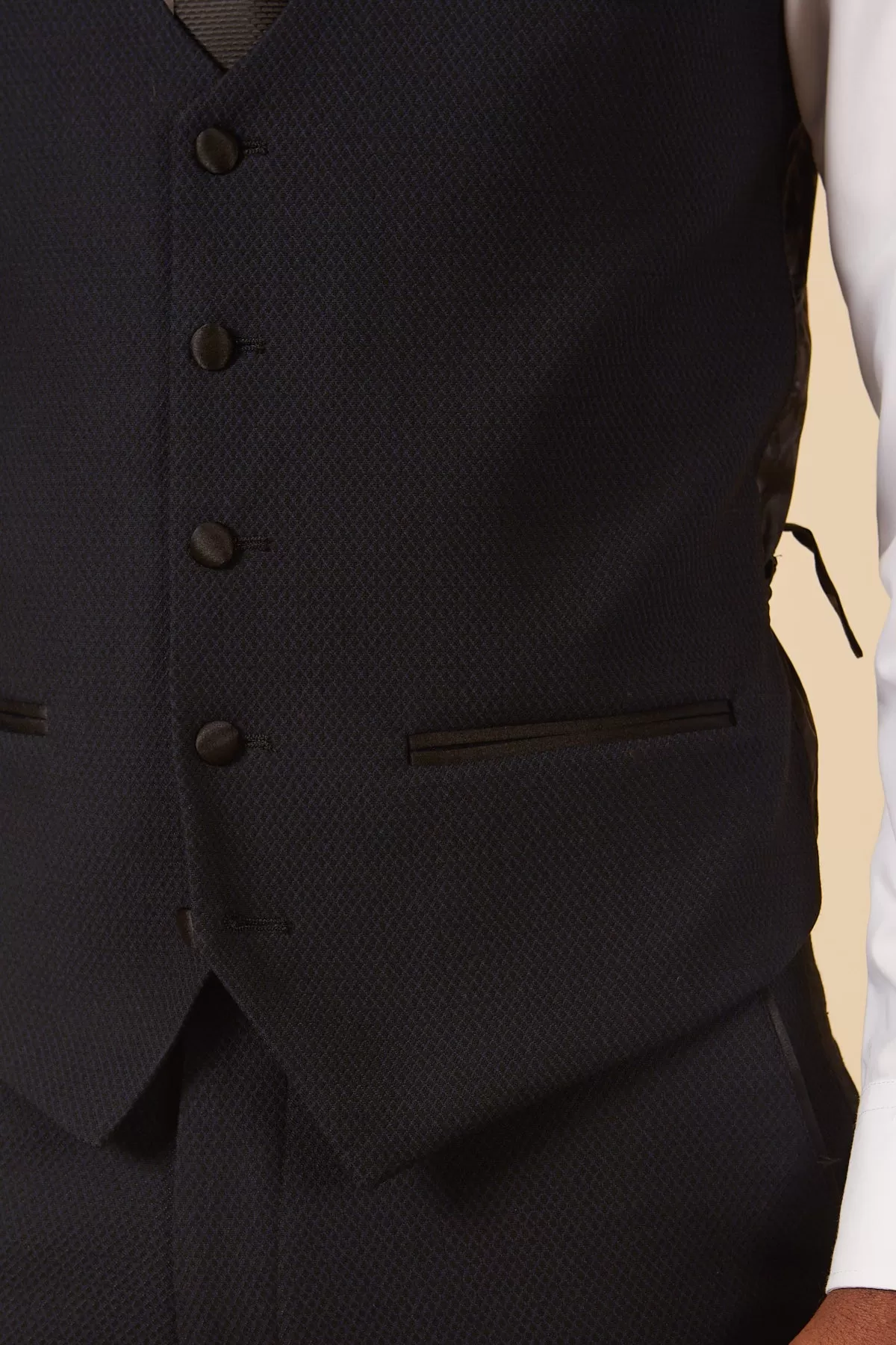 DALTON - Navy Diamond Waistcoat