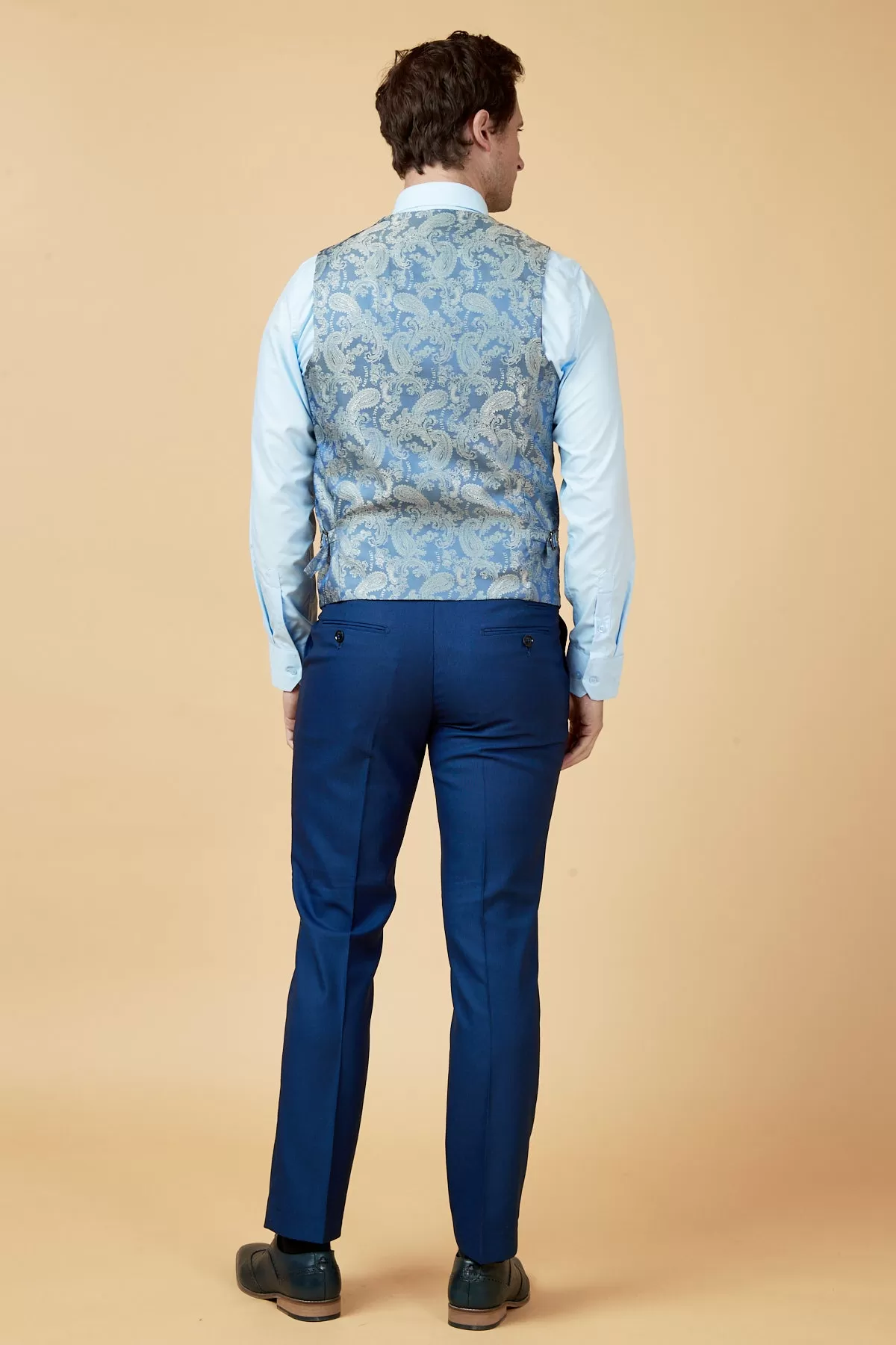 DANNY - Royal Blue Single Breasted Waistcoat