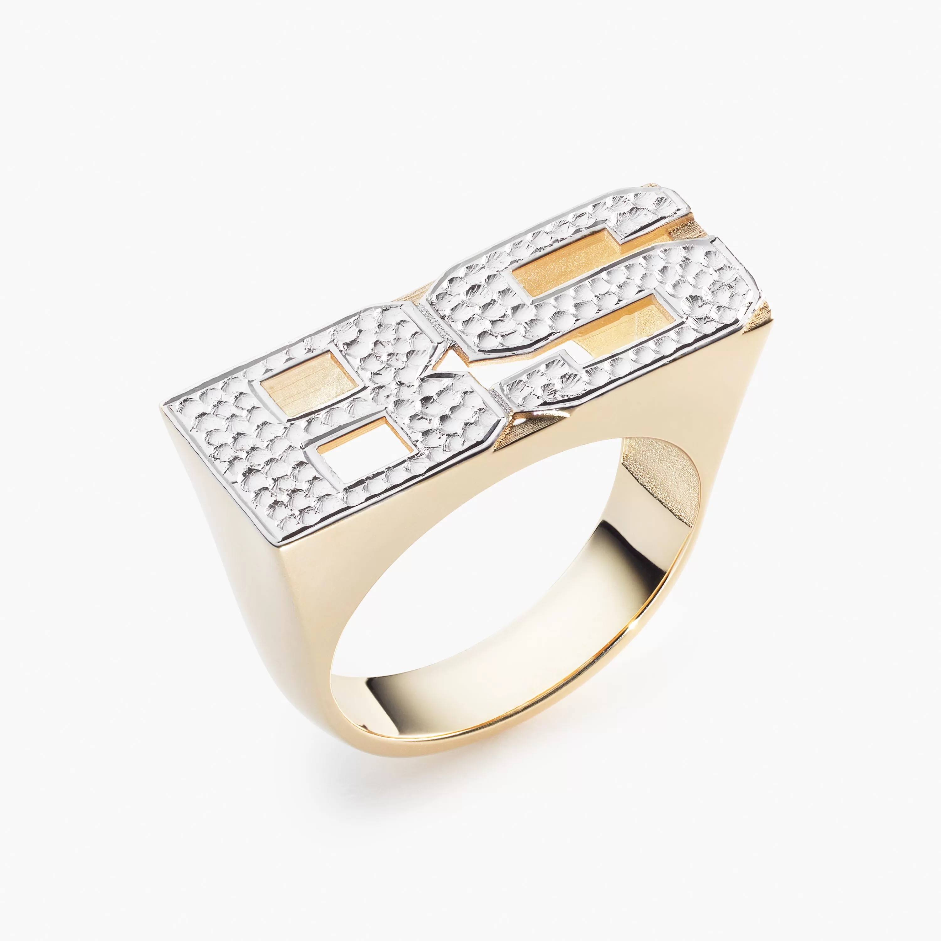 Double Letter Block Ring