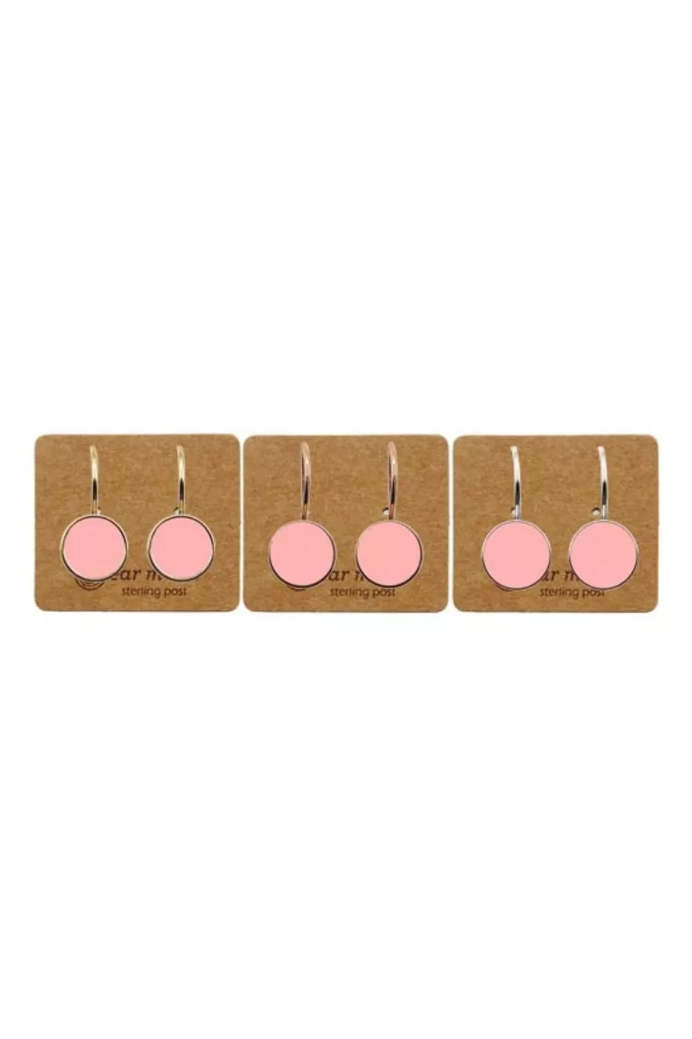 Ear Mints 9mm Enamel Hook | Ballet Pink/Gold