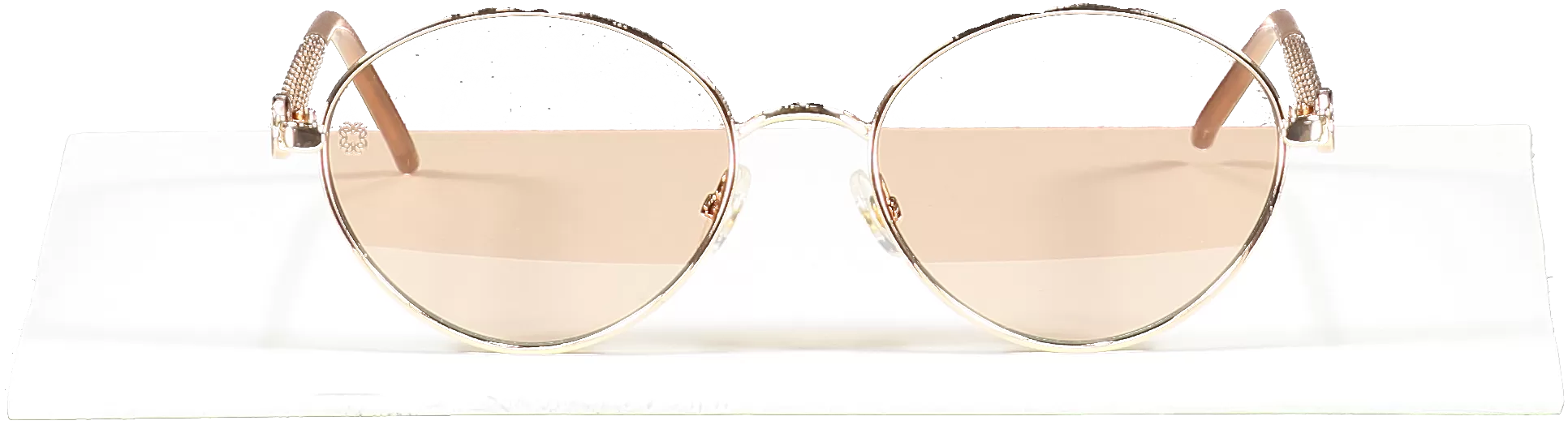 ellie saab Metallic Rose Gold Sunglasses