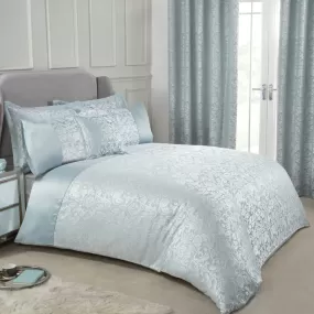 Embellished Jacquard Duvet Set - Duck Egg