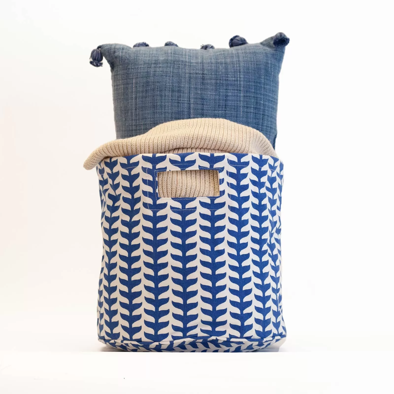 Fin Navy Canvas Basket