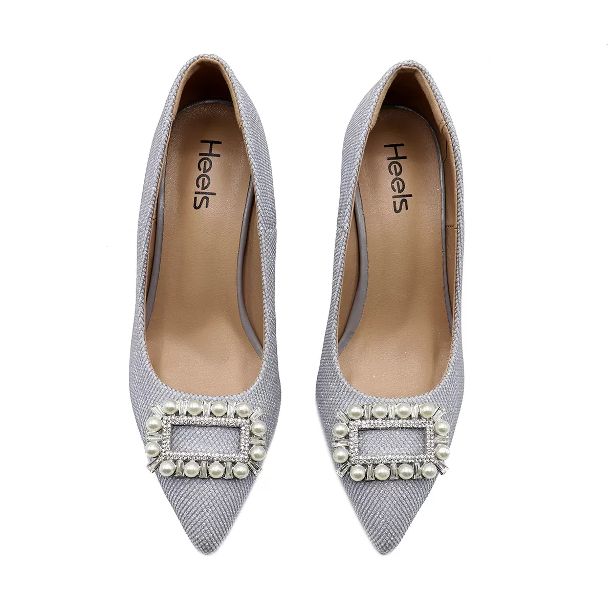 Grey Formal Court Shoes 087115