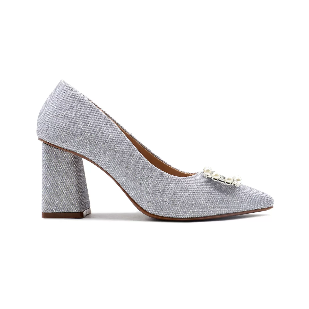 Grey Formal Court Shoes 087115