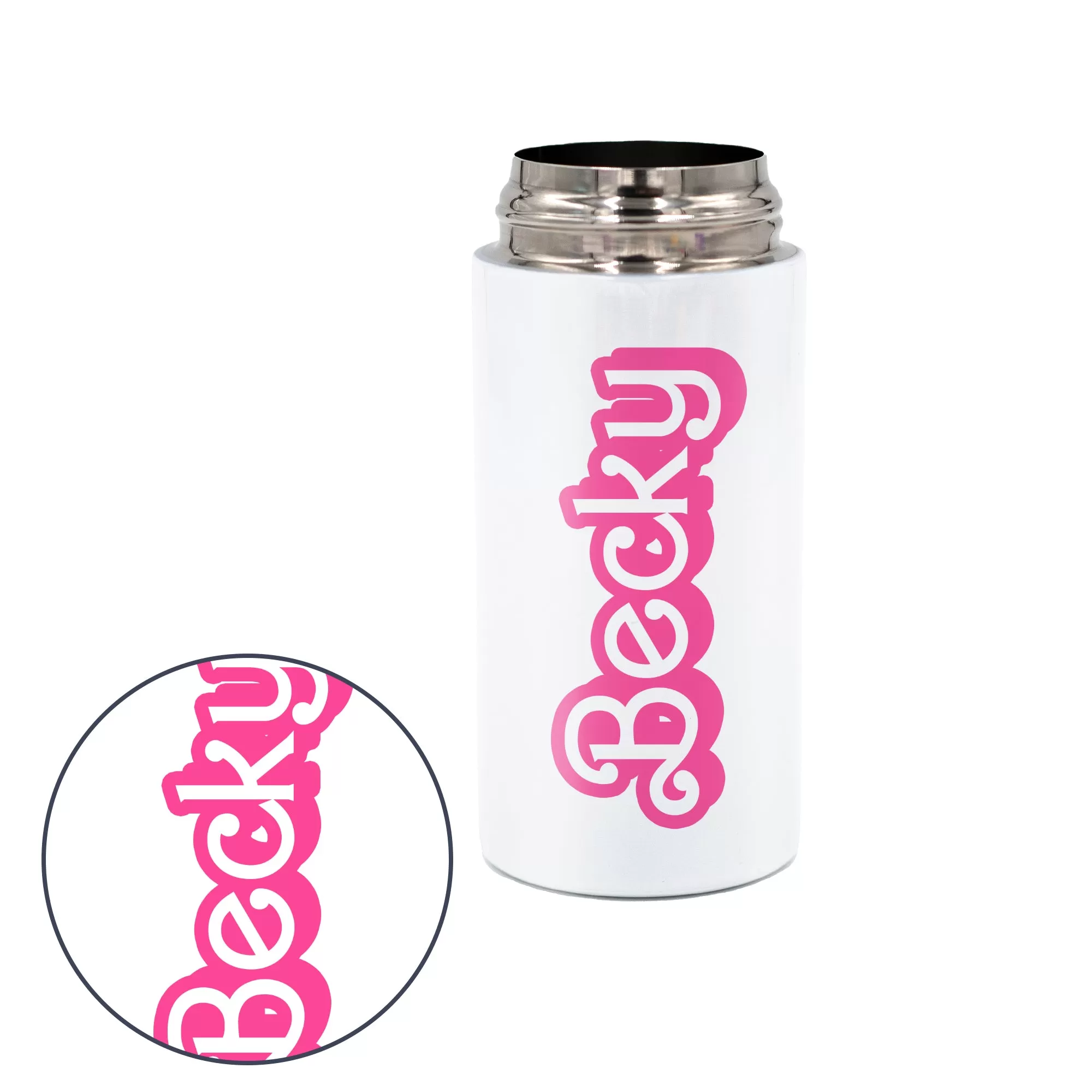 Kids Personalized 12 oz Water Bottle - Pink/Blue Lid