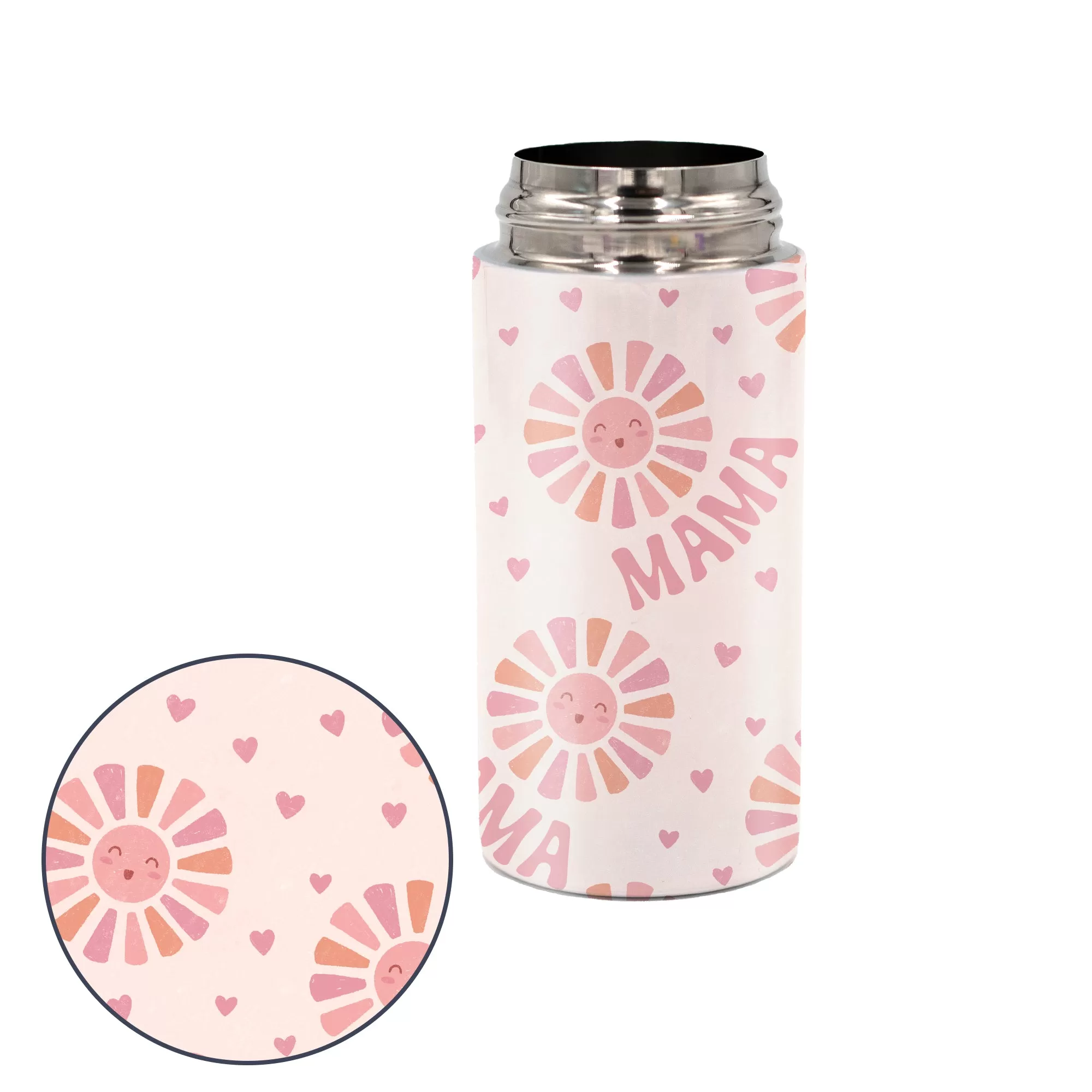 Kids Personalized 12 oz Water Bottle - Pink/Blue Lid