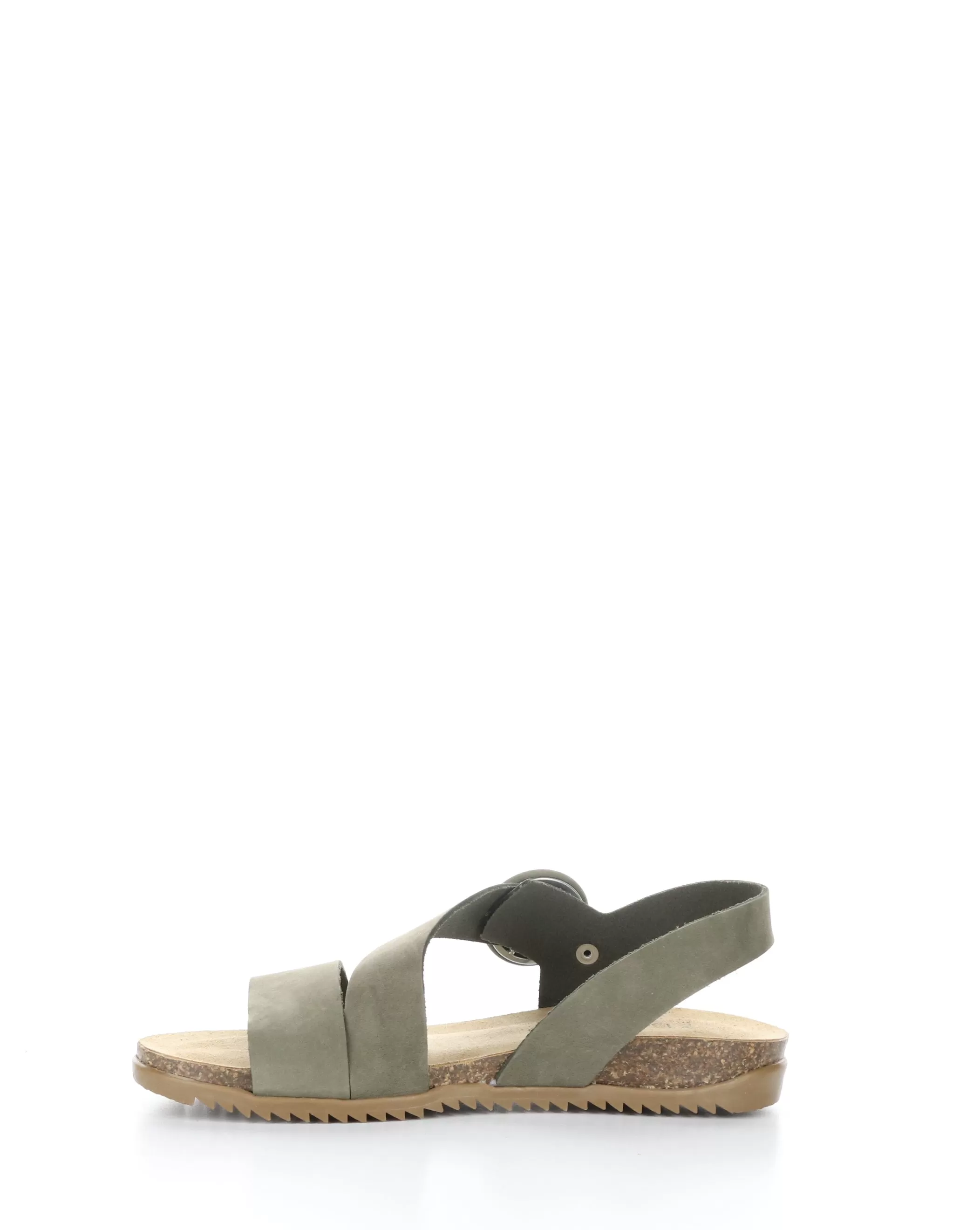 LAVIS FOREST GREEN Round toe Sandals