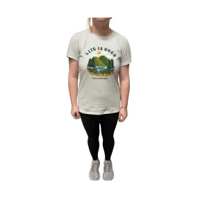 Life Is Good Women's Exclusive Green Mountains Tee - Grey/Green