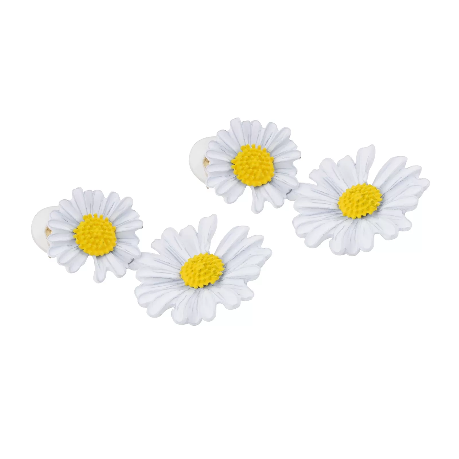 Maci White Petal Floral Earrings