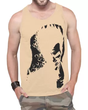 Men Joker Printed Beige Tank Top Vest