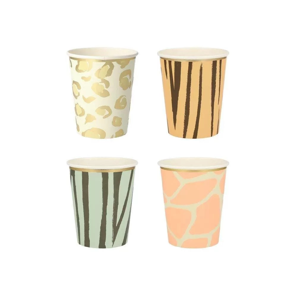 Meri Meri Safari Animal Print Cups (set of 8)