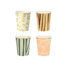 Meri Meri Safari Animal Print Cups (set of 8)