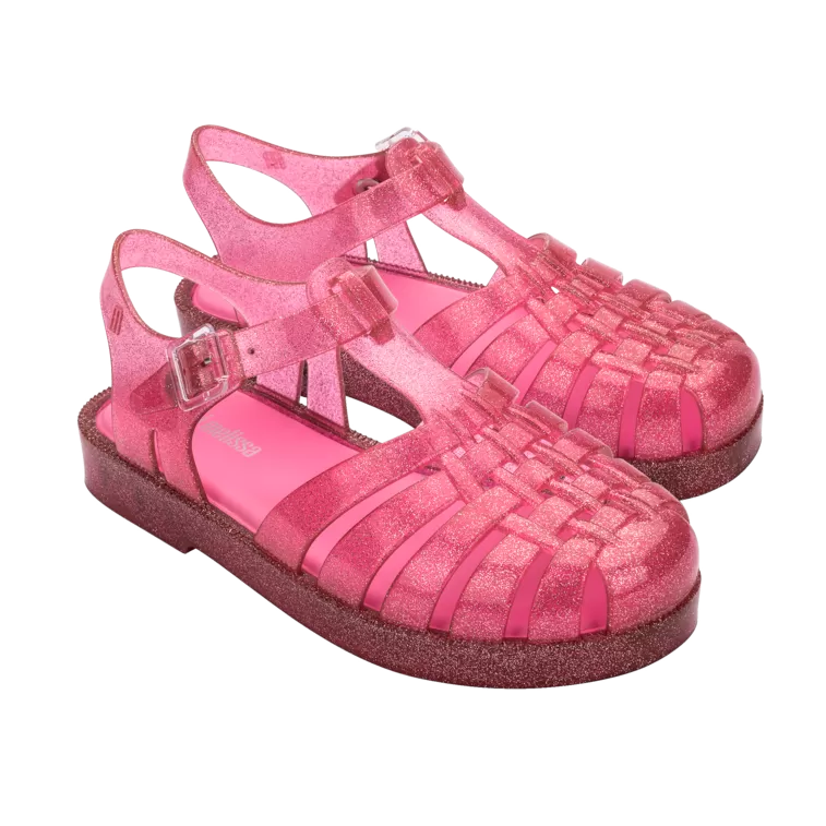 Mini Melissa Possession Shiny Kids - Glitter Pink