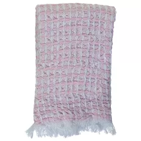 Pink Waffle Mini Bath Turkish Towel