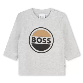 Playera BOSS gris para bebé