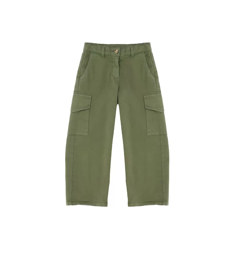 Please Straight trousers with side pockets PHR5132G61 green