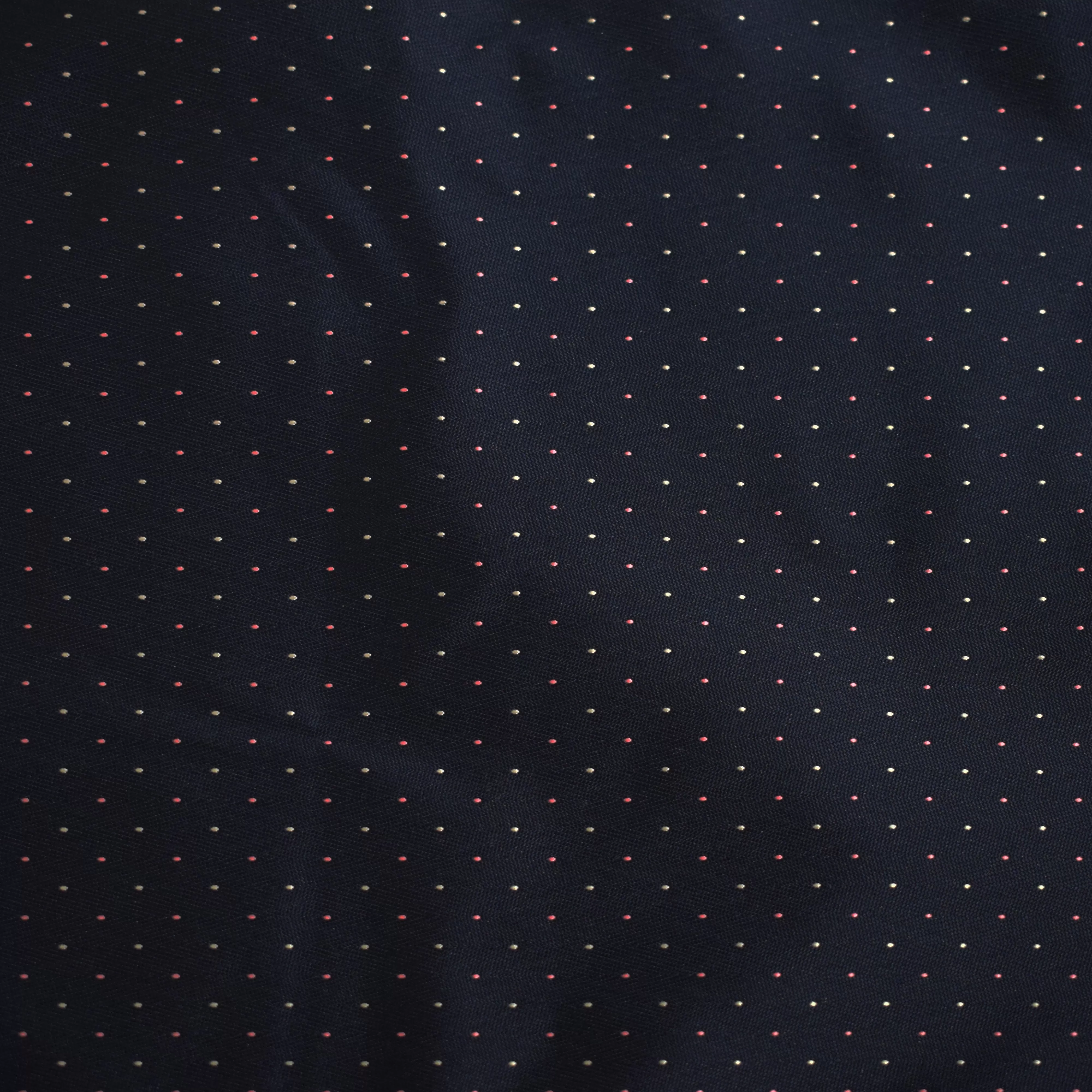 Pocket Square - Navy Pink Micro Polkadot