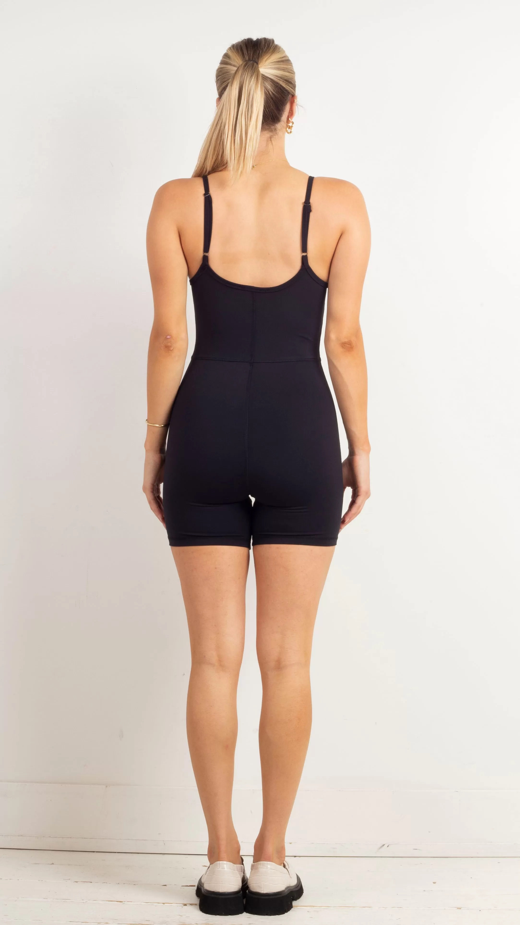 Reese Stretch Romper - Black