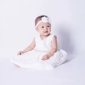 Rhinestone Christening Infant Dress