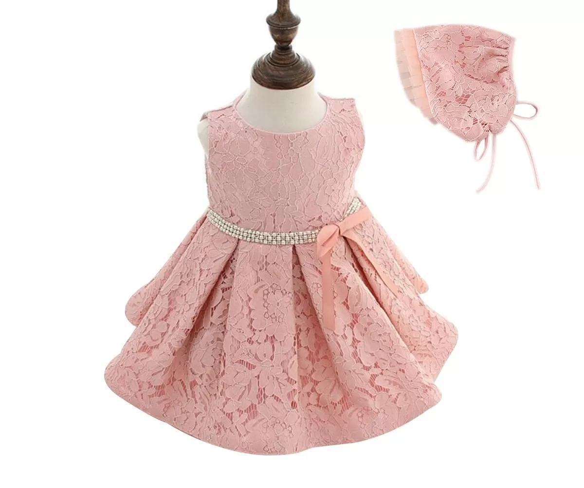 Rhinestone Christening Infant Dress