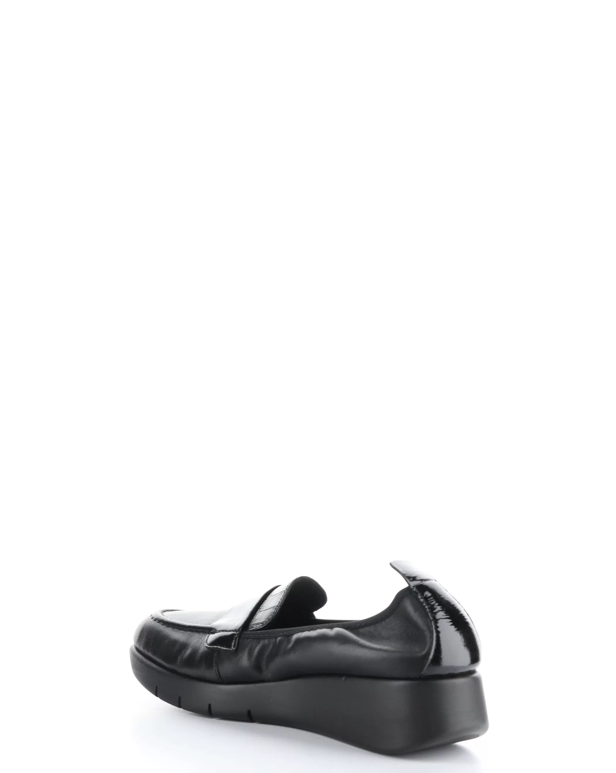 SCREEN MIXED BLACK Round Toe Shoes