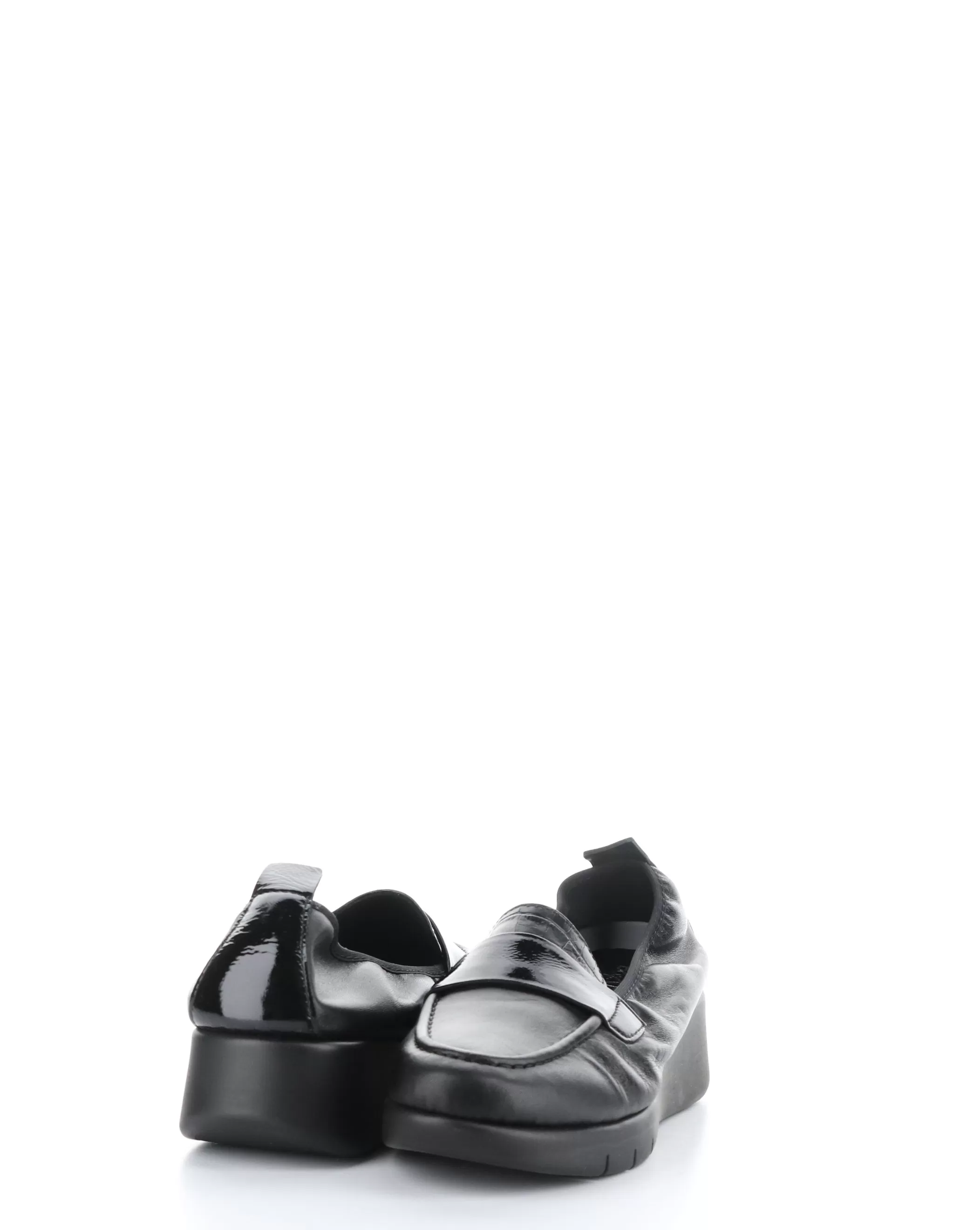 SCREEN MIXED BLACK Round Toe Shoes