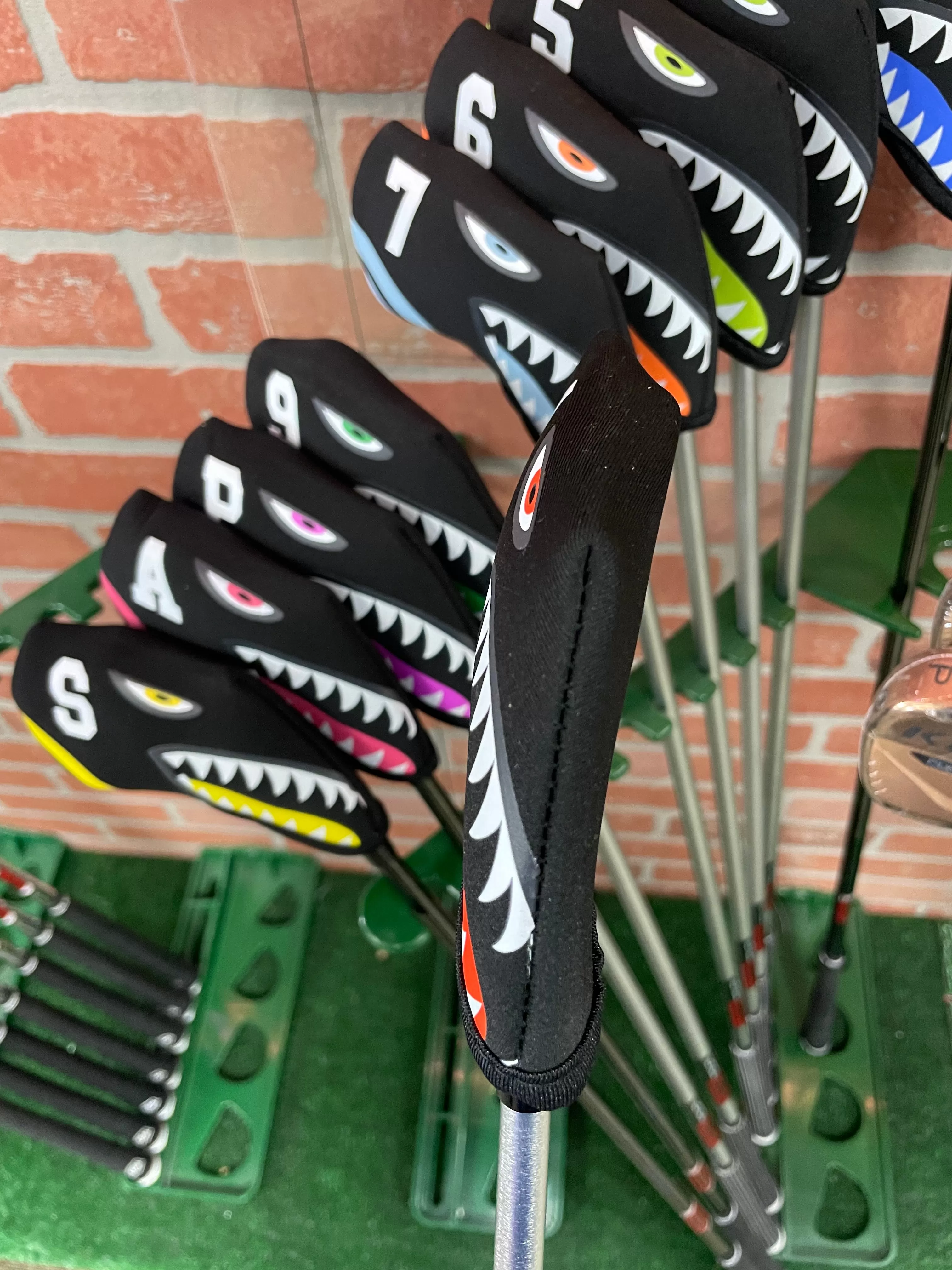 Shark Bite Neoprene Iron Head Covers Set