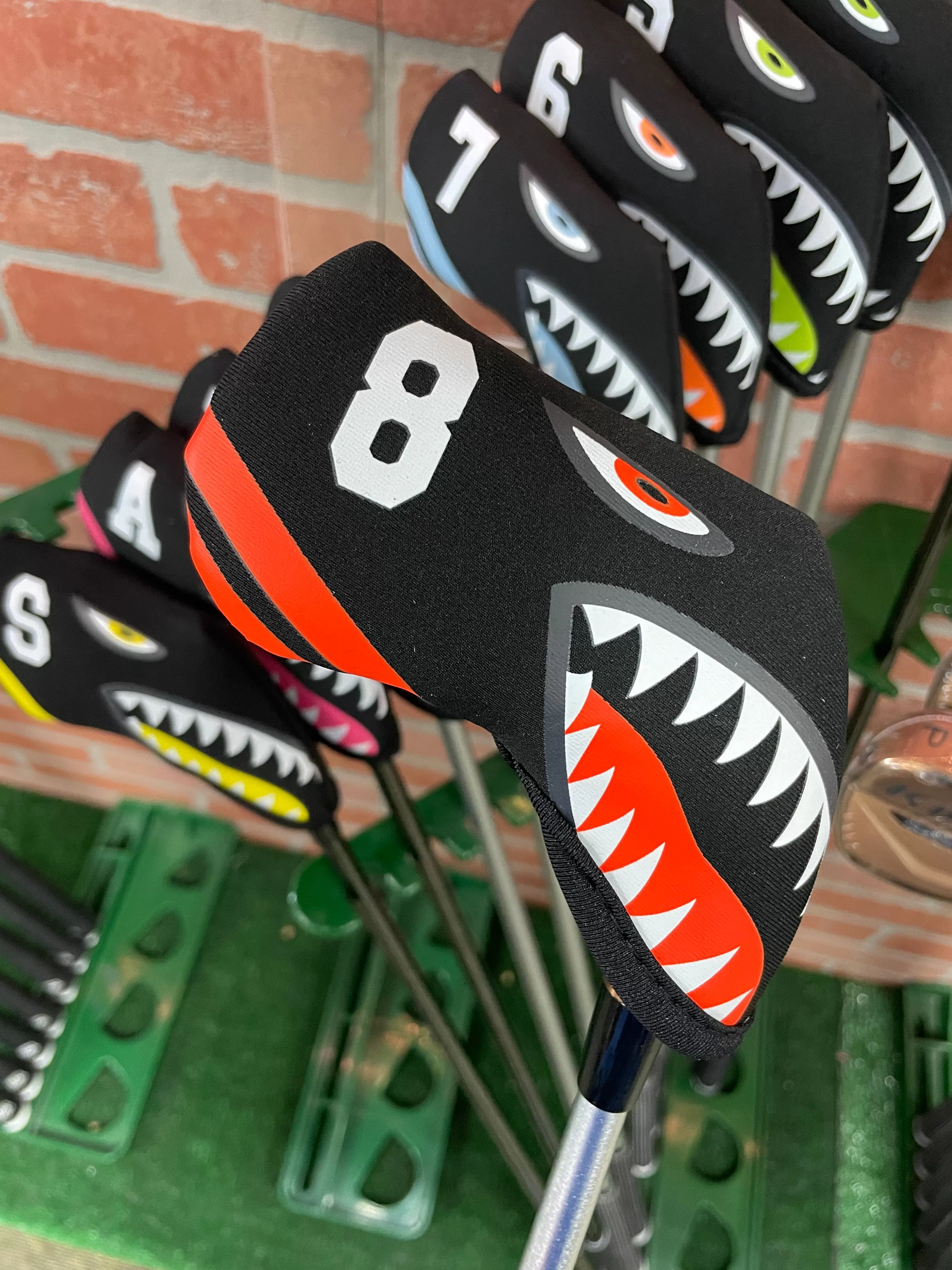 Shark Bite Neoprene Iron Head Covers Set