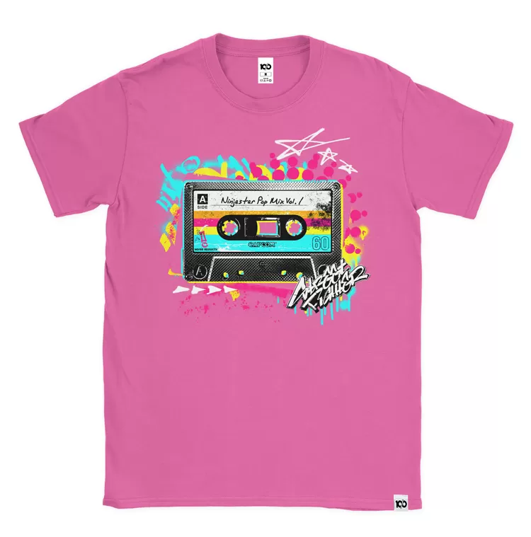 STREET FIGHTER - 'NinjaStarPop Vol. 1' T-Shirt - Pink