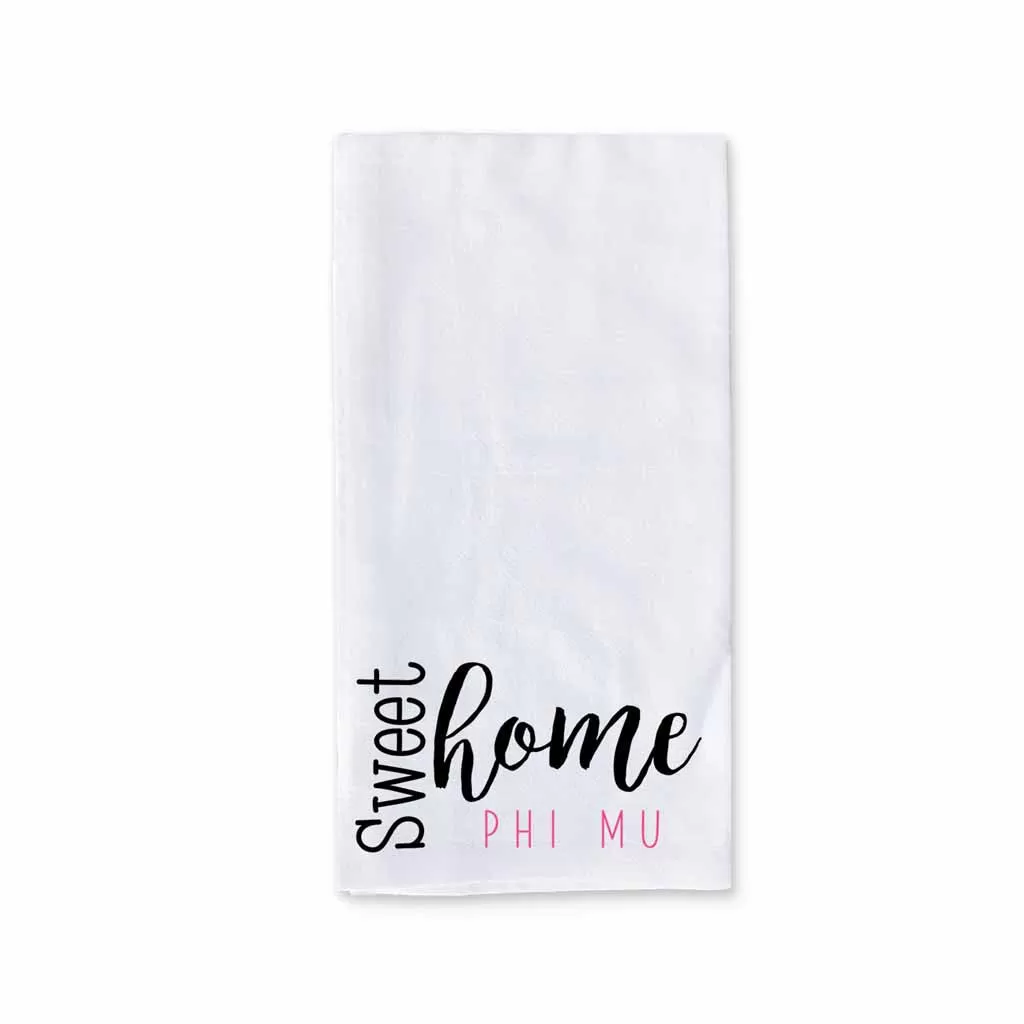 Sweet Home Phi Mu Sorority Kitchen Towel