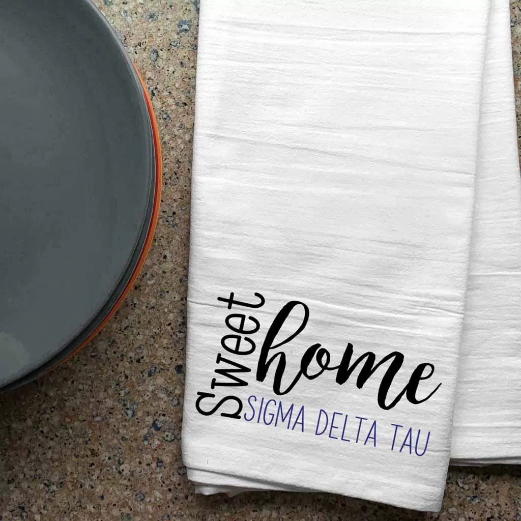 Sweet Home Sigma Delta Tau Sorority Kitchen Towel