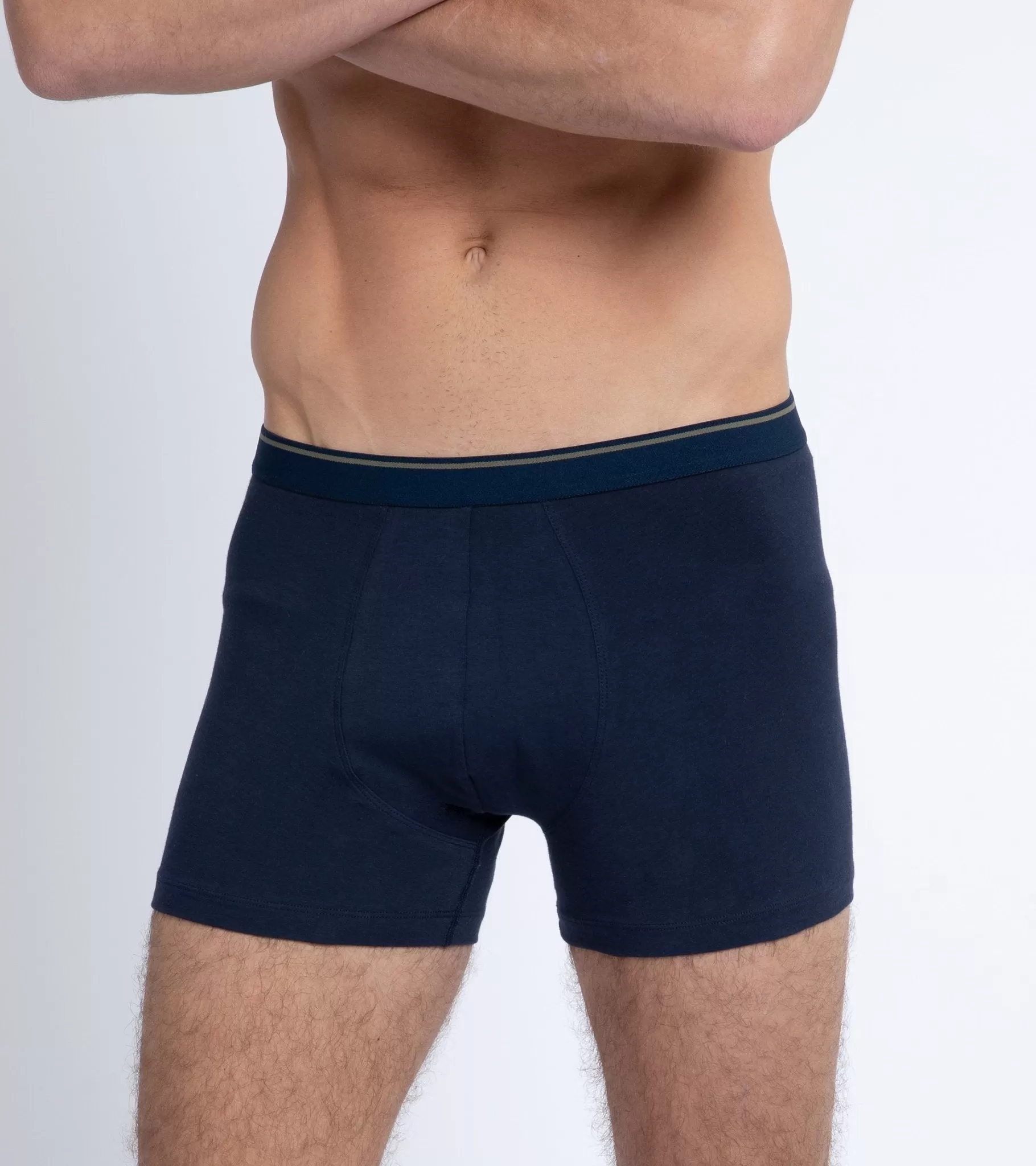 Trunk 2 Pack Organic Cotton Boxer Briefs: Navy