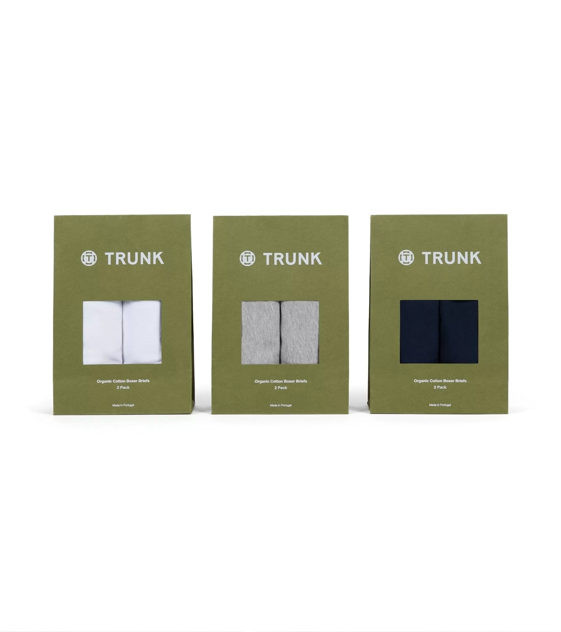 Trunk 2 Pack Organic Cotton Boxer Briefs: Navy