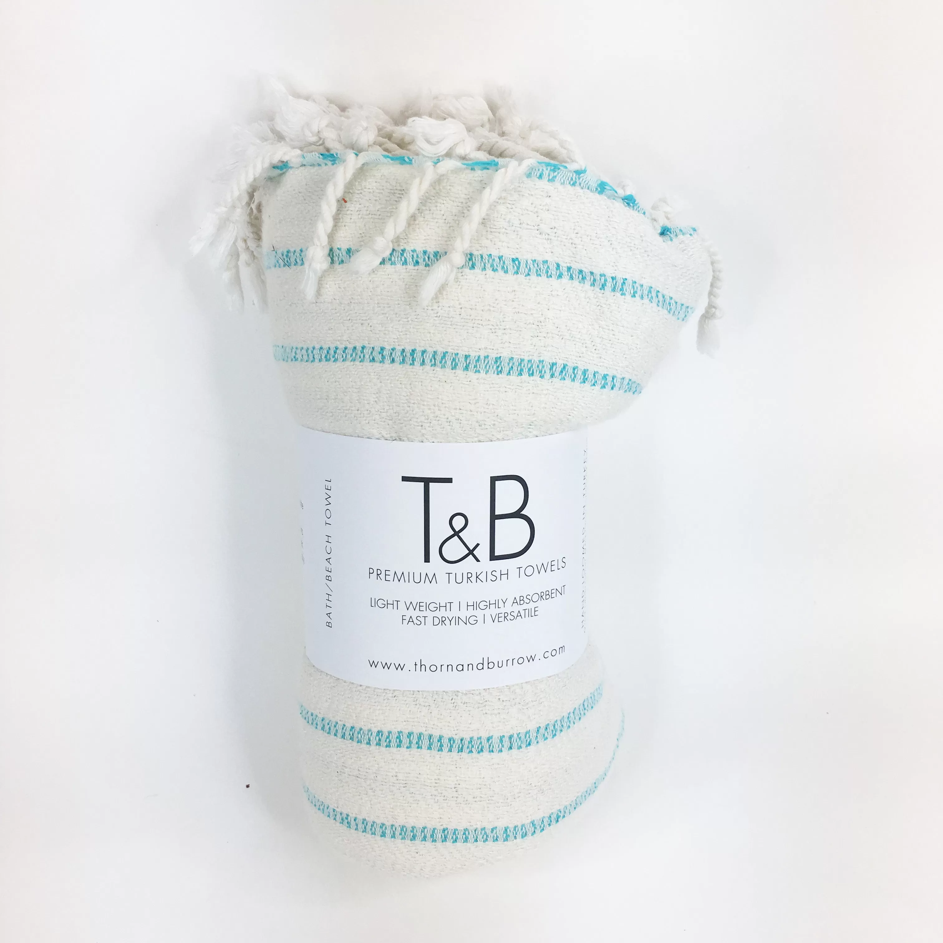 Turquoise Bamboo & Cotton Turkish Towel