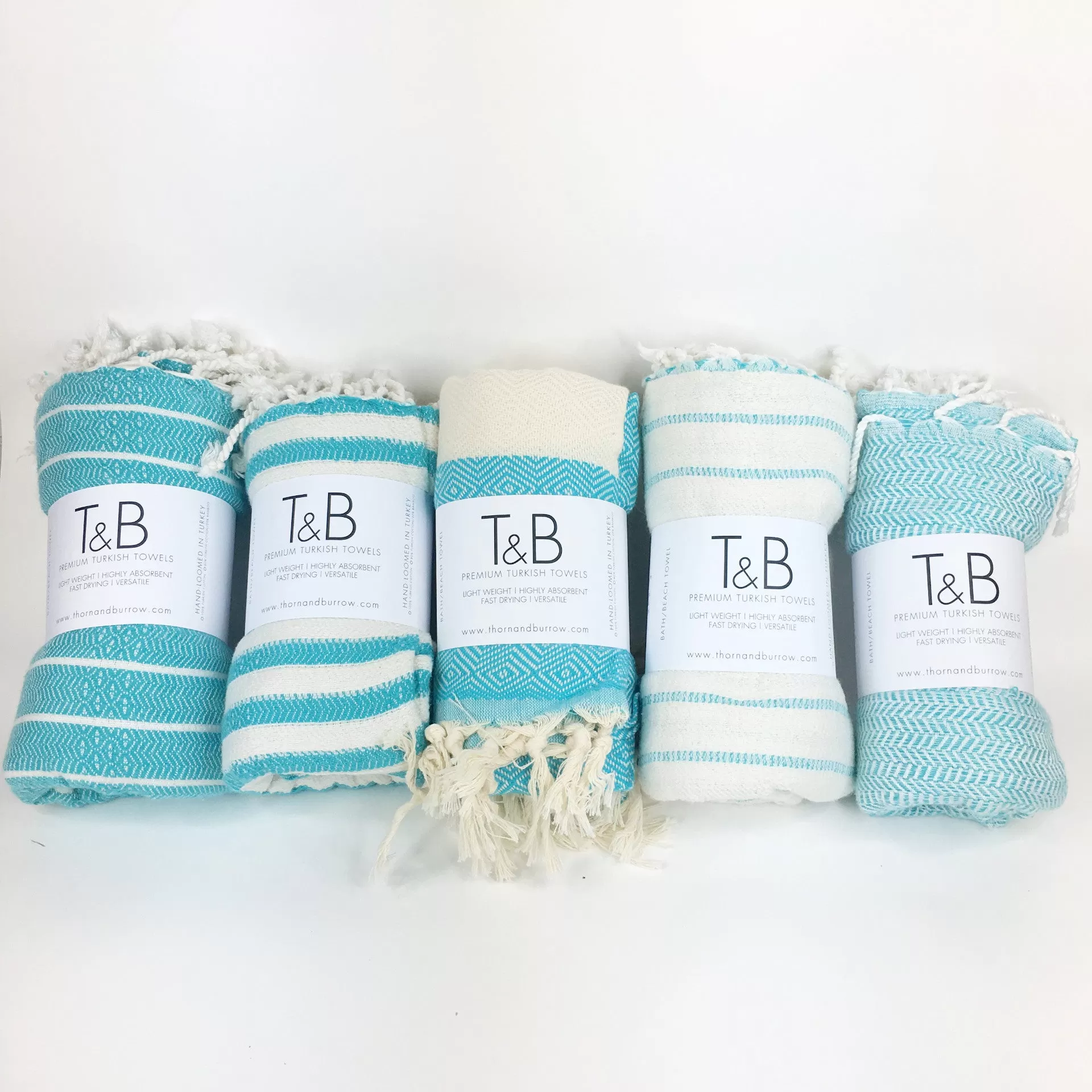 Turquoise Bamboo & Cotton Turkish Towel