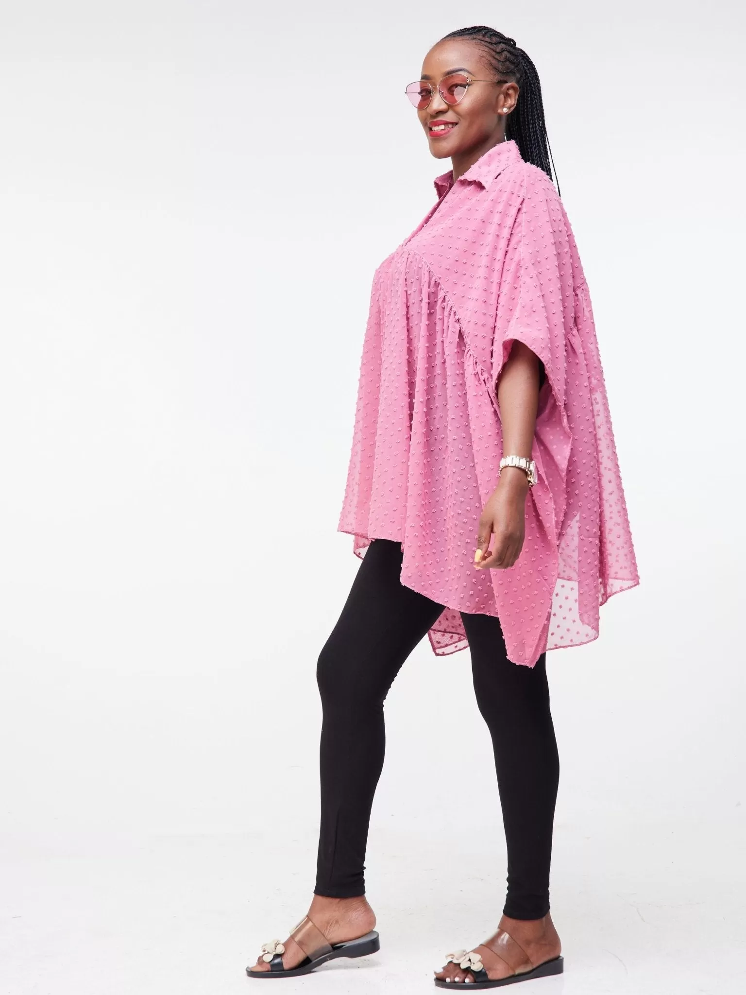 Vivo Malindi Kaftan Cover Top - Pink