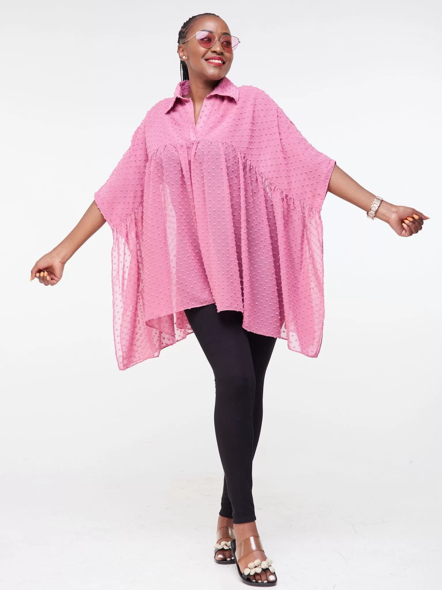 Vivo Malindi Kaftan Cover Top - Pink