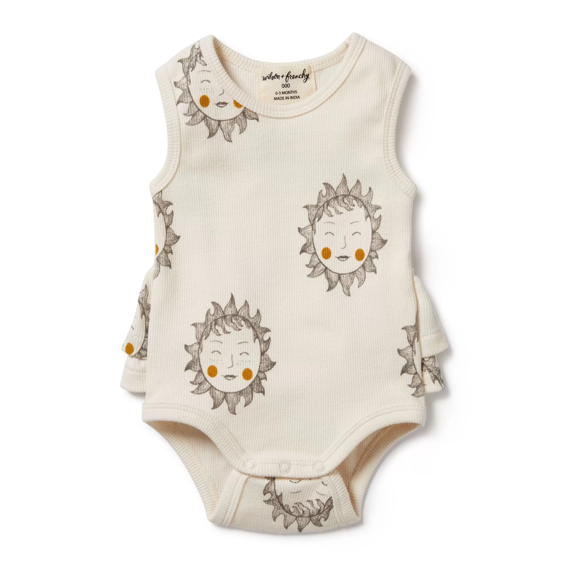 Wilson & Frenchy Shine on Me Organic Ruffle Bodysuit